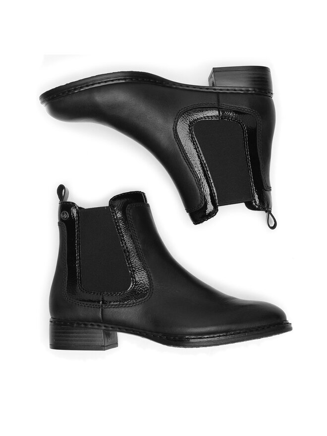 Rieker Μποτάκια με λάστιχο Rieker 73457-00 Μαύρο