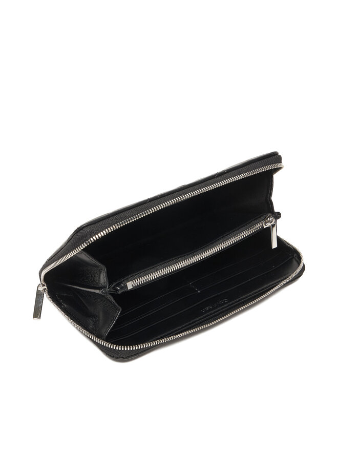 Calvin Klein Geldbörse Calvin Klein Quilted Long Zip Around LV04F1122G Schwarz