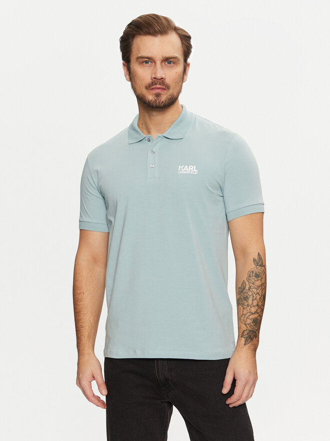 KARL LAGERFELD KARL LAGERFELD Polo 745088 551235 Celeste Regular Fit