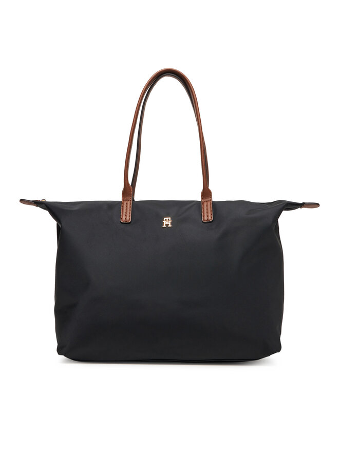 Tommy Hilfiger Τσάντα Tommy Hilfiger Popette Maxi Tote AW0AW17996 Μαύρο