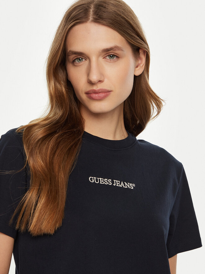 Guess Jeans Guess Jeans Marškinėliai W5RI42 K8HM0 Mėlyna Regular Fit