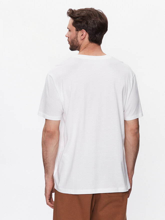 New Balance New Balance Marškinėliai Essentials Stacked Logo MT31541 Balta Relaxed Fit