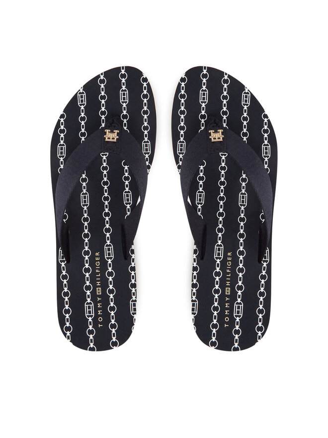 Tommy Hilfiger Chancletas Tommy Hilfiger Im Th Chainprint Midwedge Sandal FW0FW08527 Azul marino