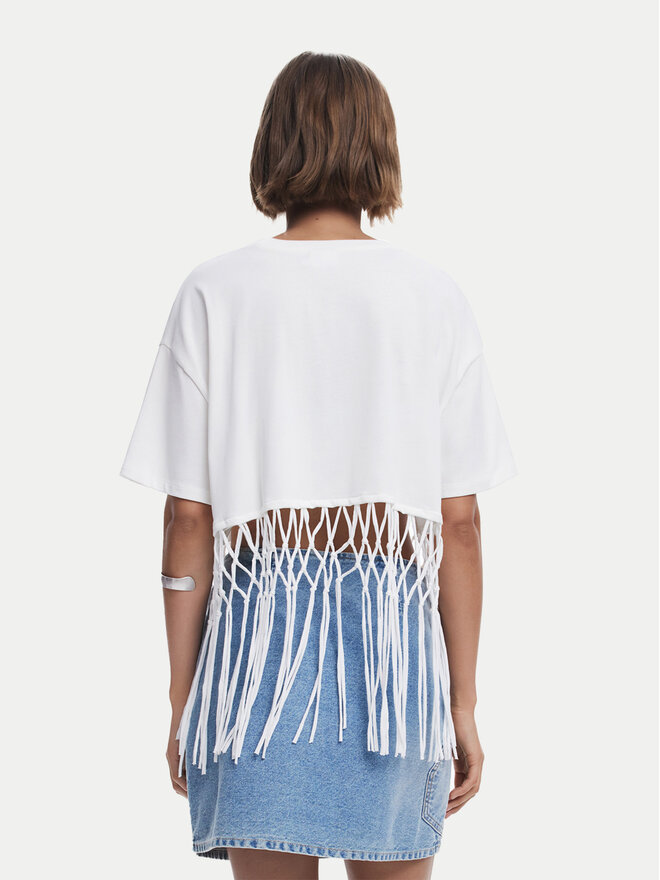 Desigual Desigual Camiseta 25SWTKAN Écru Regular Fit