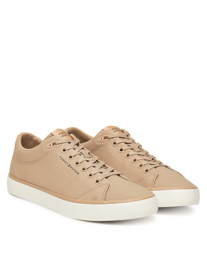 Tommy Hilfiger Sneakersy Tommy Hilfiger Th Hi Vulc Low Core Canvas FM0FM05396 Beżowy