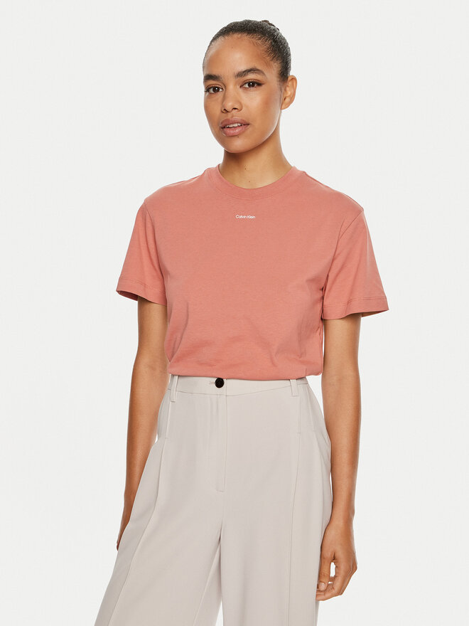 Calvin Klein Calvin Klein Camiseta Nano Logo K20K207519 Rosa Regular Fit