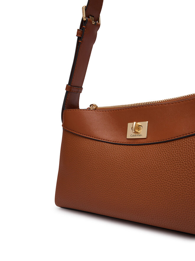Calvin Klein Handtasche Calvin Klein Mix Media Shoulder Bag LV04F3886G Braun