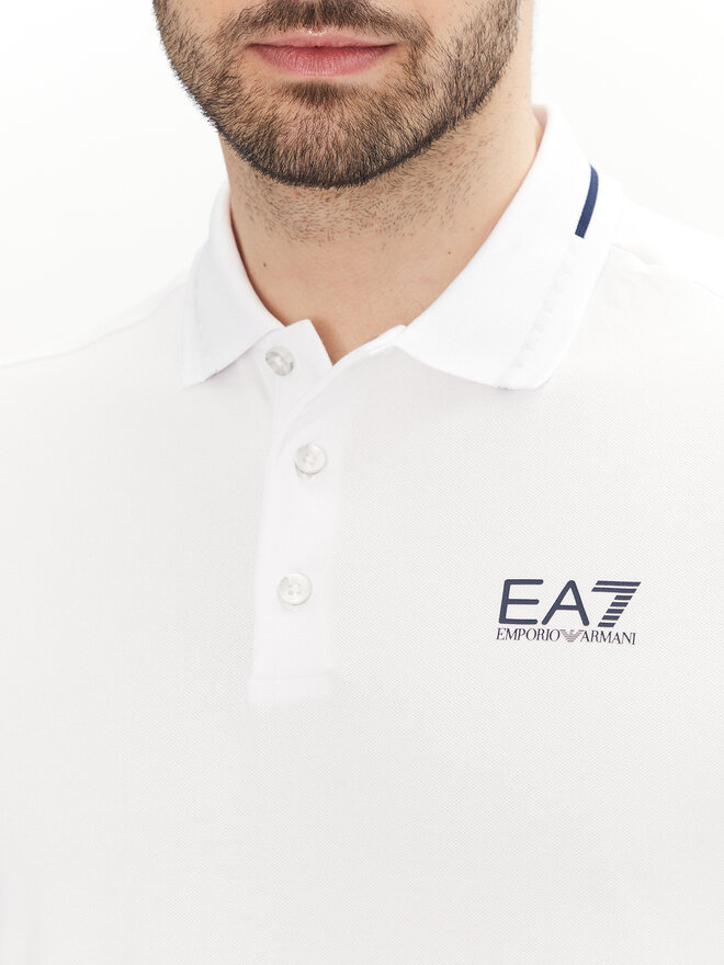 EA7 Emporio Armani EA7 Emporio Armani Polo marškinėliai 7M000184 AF13511 U0002 Balta Slim Fit