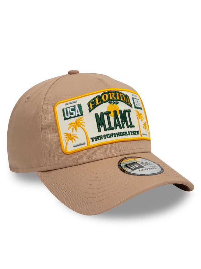 New Era Kapa s šiltom New Era Miami License Plate 9FORTY A-Frame 60595462 Bež