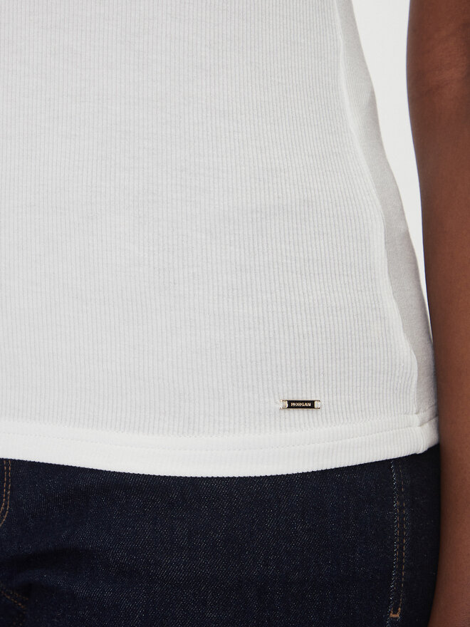 Morgan Morgan Top 251-DOUBI Blanco Slim Fit