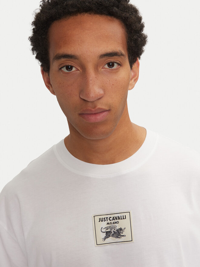 Just Cavalli Just Cavalli Camiseta 77OAHE14 Blanco Regular Fit