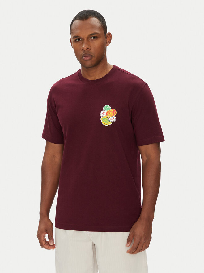 adidas adidas Majica JW2976 Bordo rdeča Loose Fit