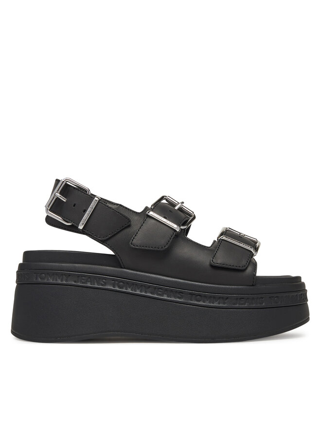 Tommy Jeans Sandalen Tommy Jeans Tjw Wedge Sandal EN0EN02774 Schwarz