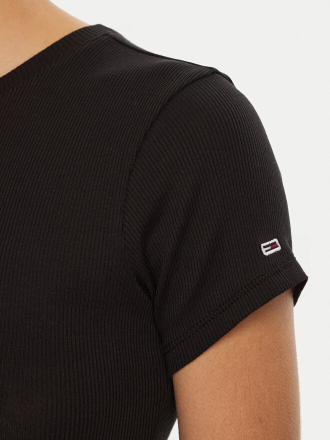 Tommy Jeans Tommy Jeans T-Shirt DW0DW19435 Schwarz Slim Fit