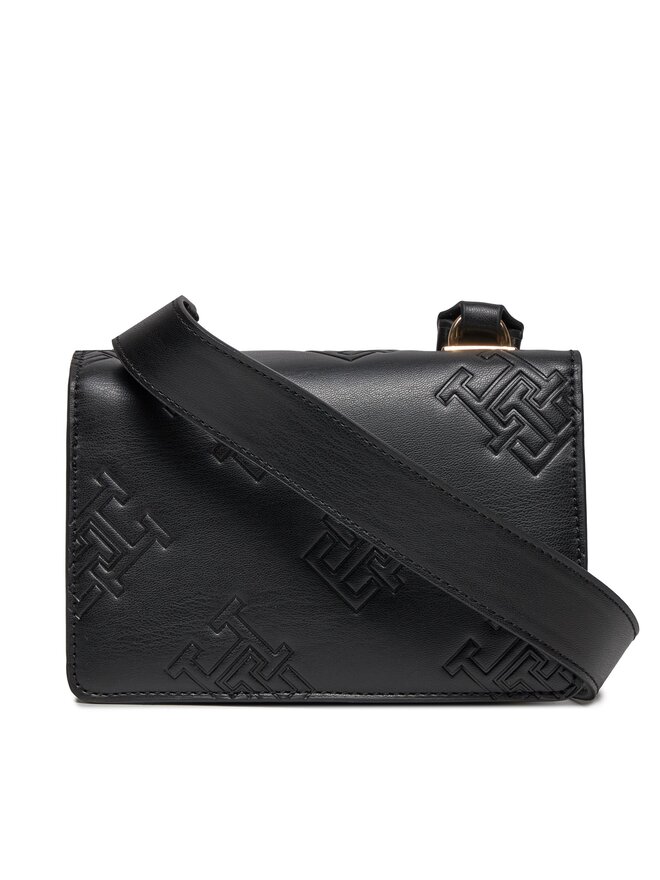 Tommy Hilfiger Handtasche Tommy Hilfiger Th Refined Crossover Mono AW0AW15727 Schwarz