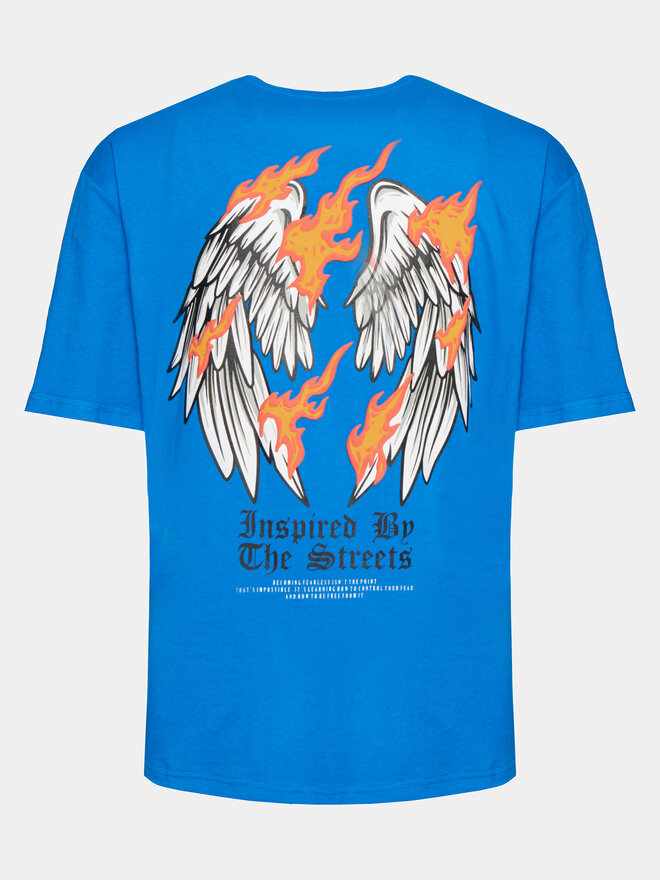 Redefined Rebel Redefined Rebel Camiseta Rafael 221165GOTS Azul Regular Fit