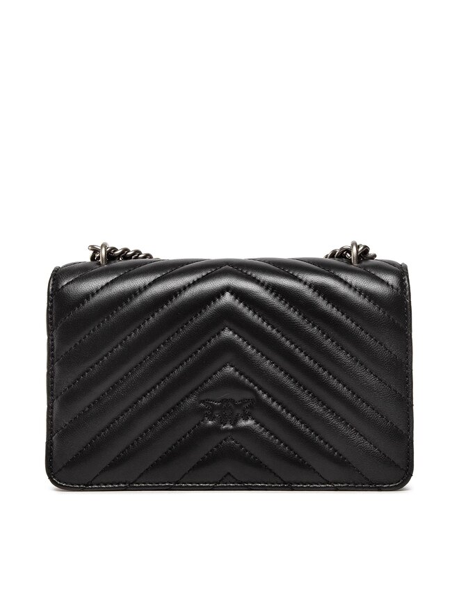 PINKO Handtasche Pinko Love Mini Icon Chevron 2 Dc AI 22-23 PLTT 1P22UL A03Z Schwarz