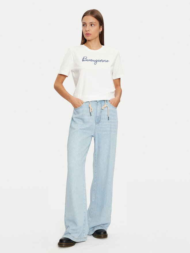 Vila Vila T-Shirt 14097444 Weiß Regular Fit