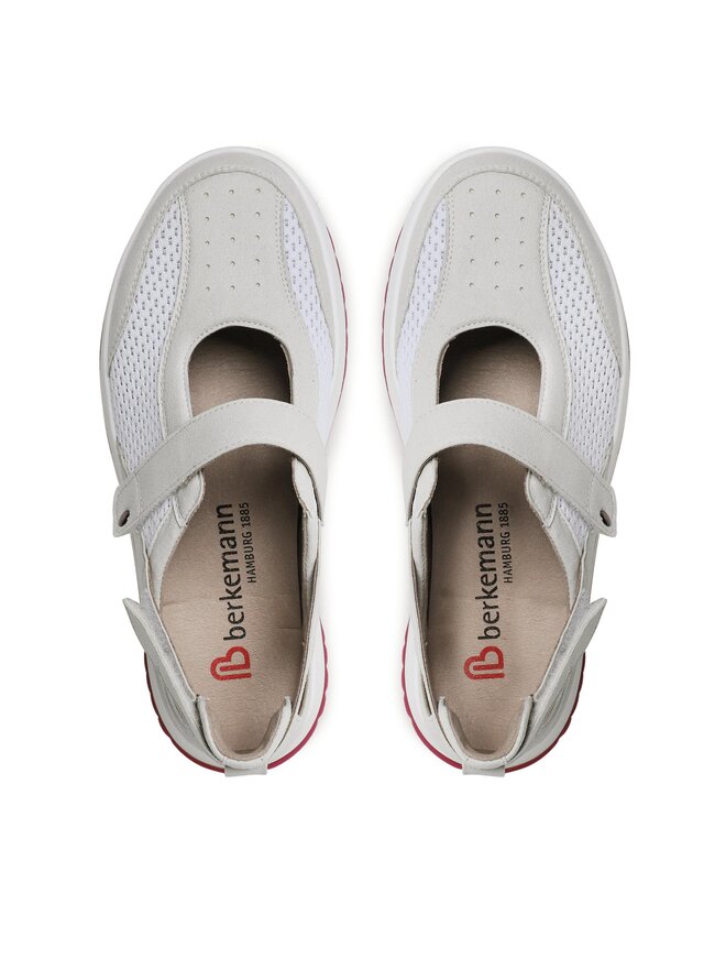Baskets De Confort Berkemann Kari - Gris Textile, Fermeture Velcro, Semelle Amovible, Taille 3708-618