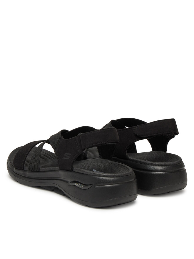 Skechers Sandały Skechers Go Walk Arch Fit Sandal-Treasured 140257/BBK Czarny
