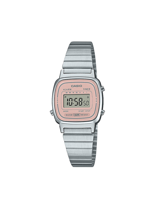 Casio Zegarek Casio Vintage Mini LA670WEA-4A2EF Srebrny