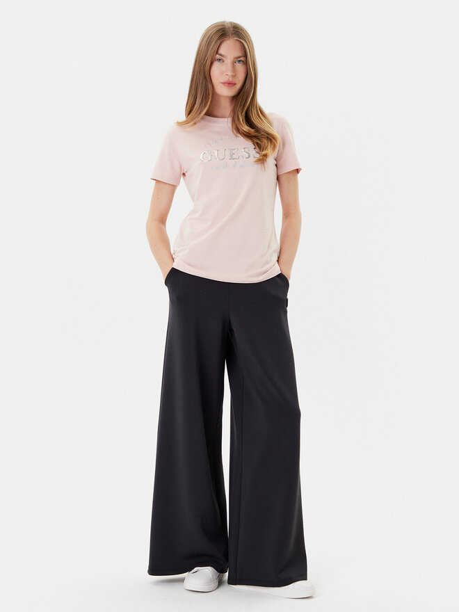 Guess Guess Marškinėliai V5YI12 J1314 Rožinė Regular Fit