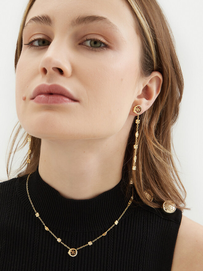 Guess Náušnice Guess JUBE05 040JW Zlatá