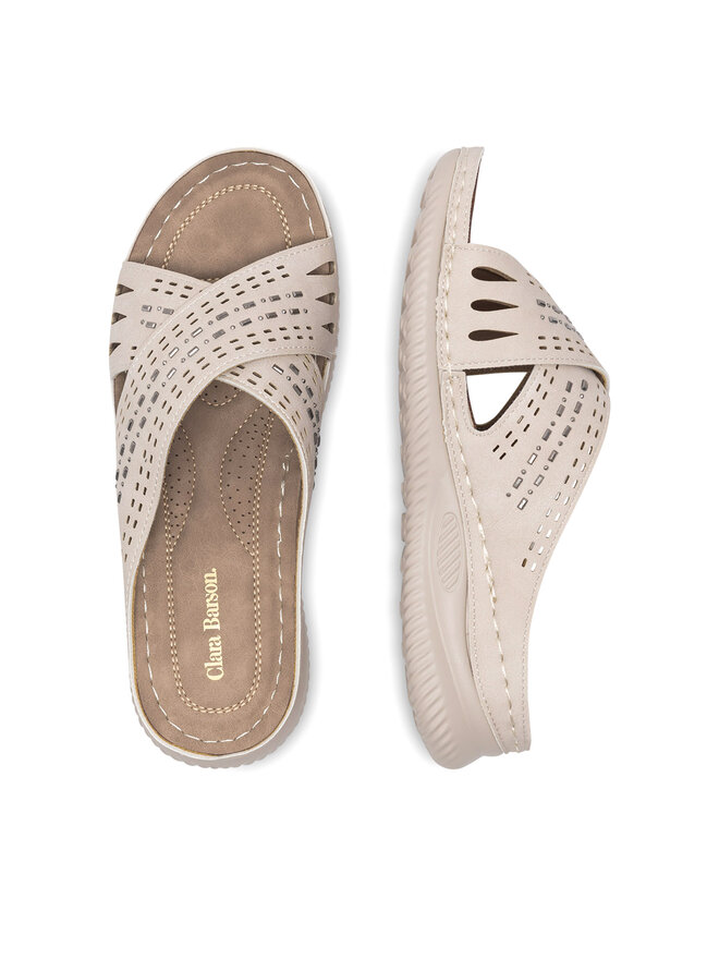 Clara Barson Pantoletten Clara Barson WYL05010-08 Beige