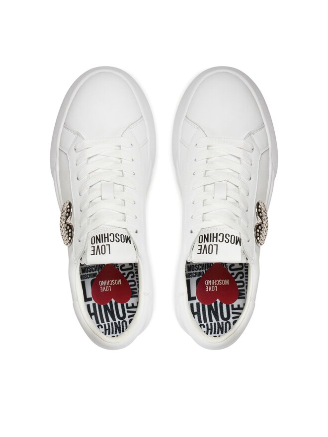 Sneakers bianche moschino deals