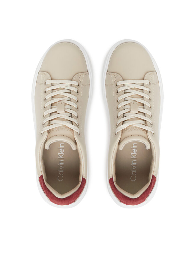Calvin Klein Снікерcи Calvin Klein Cupsole Lace Up - Suede Bt HW0HW02404 Бежевий