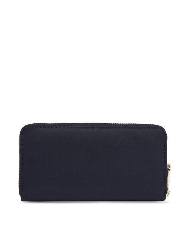 Tommy Hilfiger Liels sieviešu maks Tommy Hilfiger Poppy Th Large Za AW0AW15642 Tumši zils