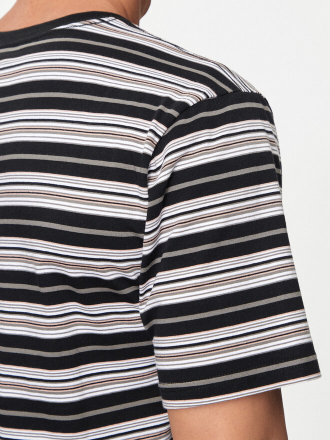 Converse Converse Majica M Loose Fit Striped Tee 10027159-A01 Črna Loose Fit