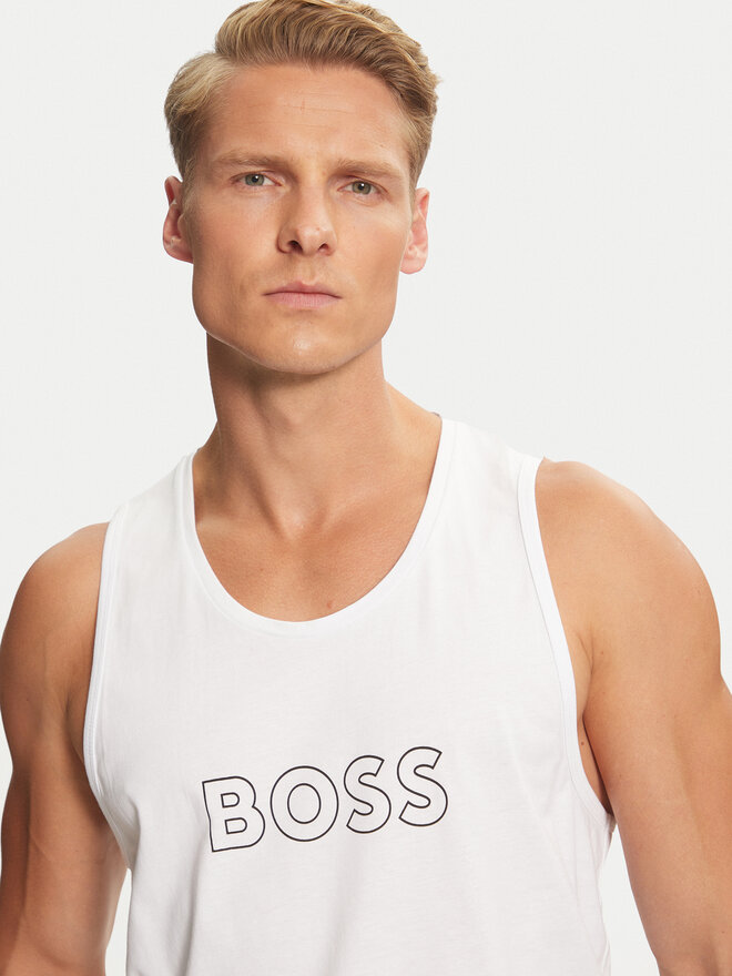BOSS Boss Trikó 50491711 Fehér Regular Fit