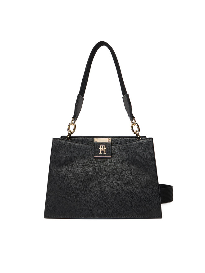 Tommy Hilfiger Táska Tommy Hilfiger Th Her Med Satchel AW0AW17722 Fekete