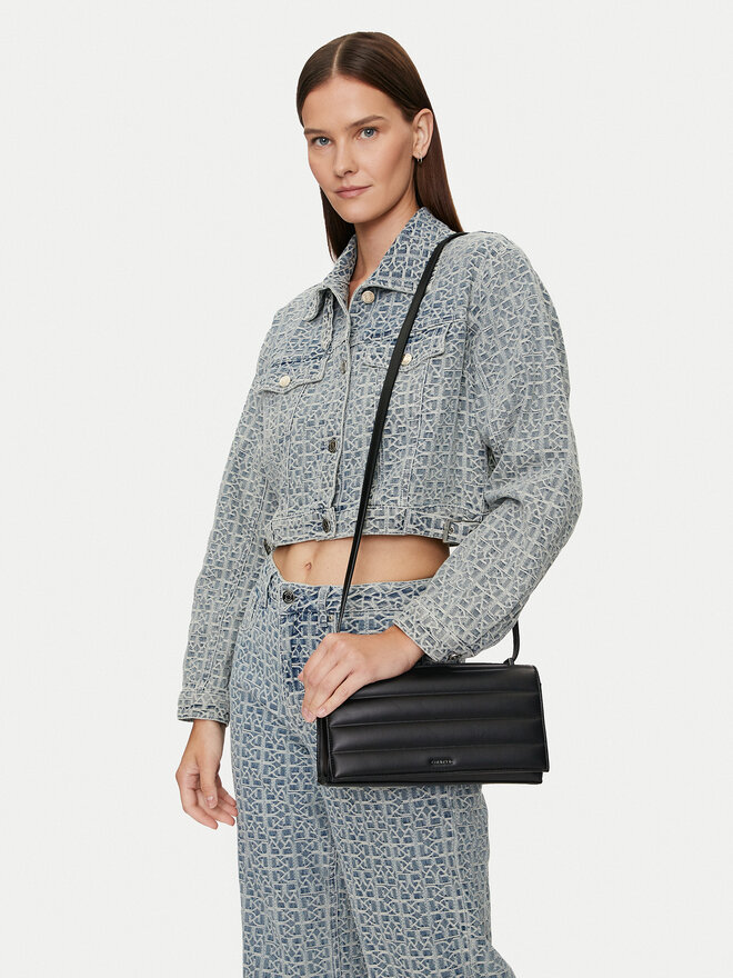 Calvin Klein Handtasche Calvin Klein Line Quilt Sm Conv Shoulder Bag K60K612639 Schwarz