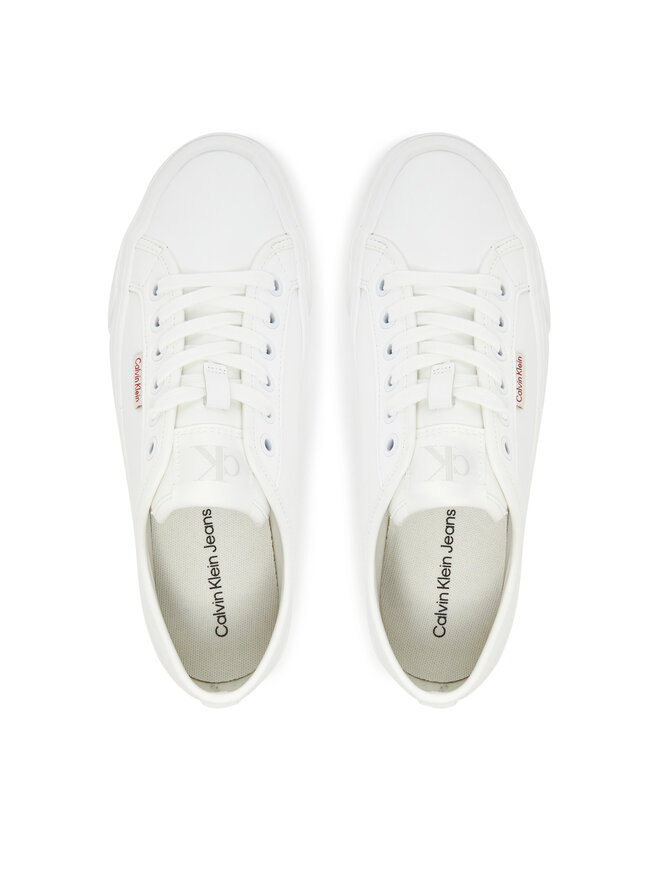 Calvin Klein Jeans Sportcipők Calvin Klein Jeans Vulc Flatform Lth YW0YW01886 Fehér