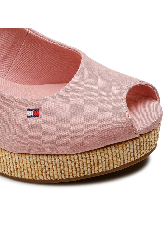 Tommy Hilfiger Espadrilles Tommy Hilfiger Iconic Elba Sling Back Wedge FW0FW04788 Rosa