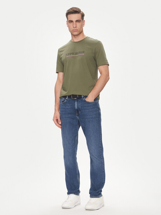 Tommy Hilfiger Tommy Hilfiger Marškinėliai Brand Love MW0MW40324 Žalia Regular Fit