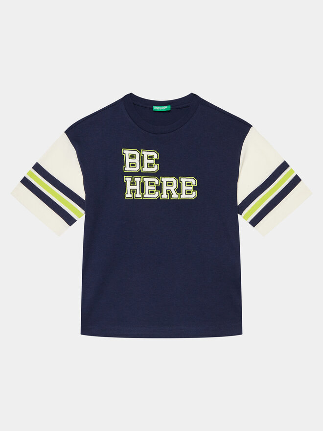 United Colors Of Benetton United Colors Of Benetton Футболка 3096C10HD Cиній Oversize