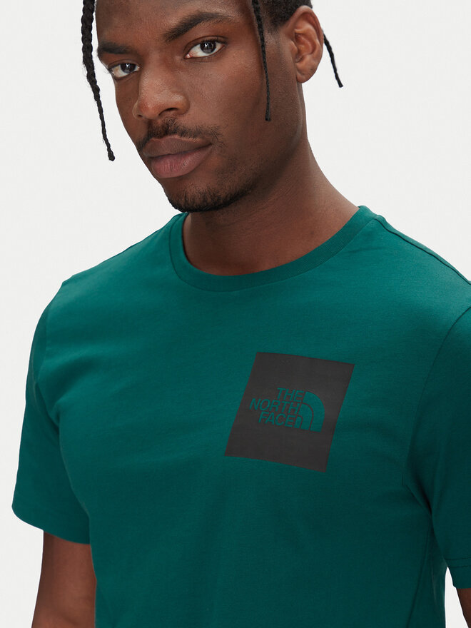 The North Face The North Face Marškinėliai SS Fine NF0A8A6M Žalia Regular Fit