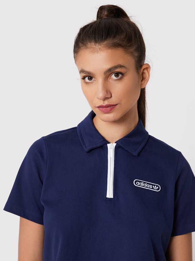 adidas adidas Pólóing Crop HL6572 Sötétkék Relaxed Fit