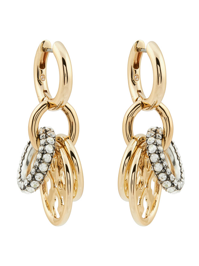 Tory Burch Ohrringe Tory Burch Miller Pave Interlocking Earring 160179 Goldfarben