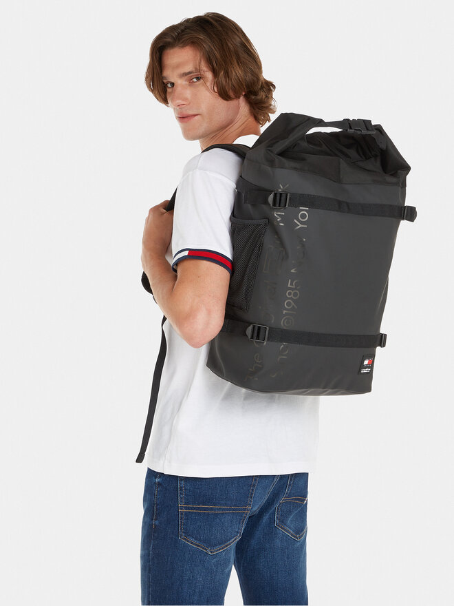 Tommy Jeans Hátizsák Tommy Jeans Tjm Daily + Rolltop Backpack AM0AM12120 Fekete