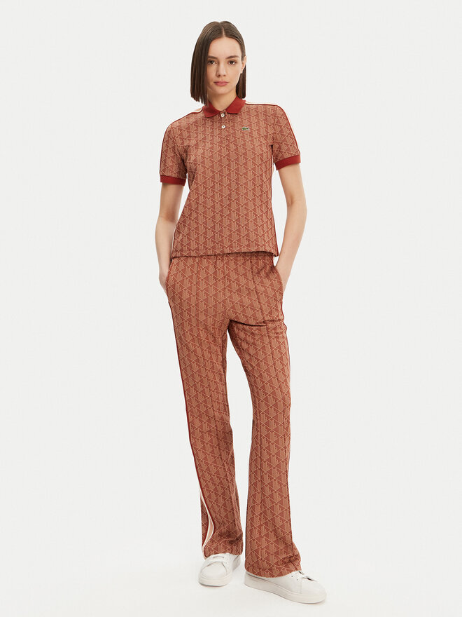 Lacoste Lacoste Polo majica DF3364 Rjava Slim Fit