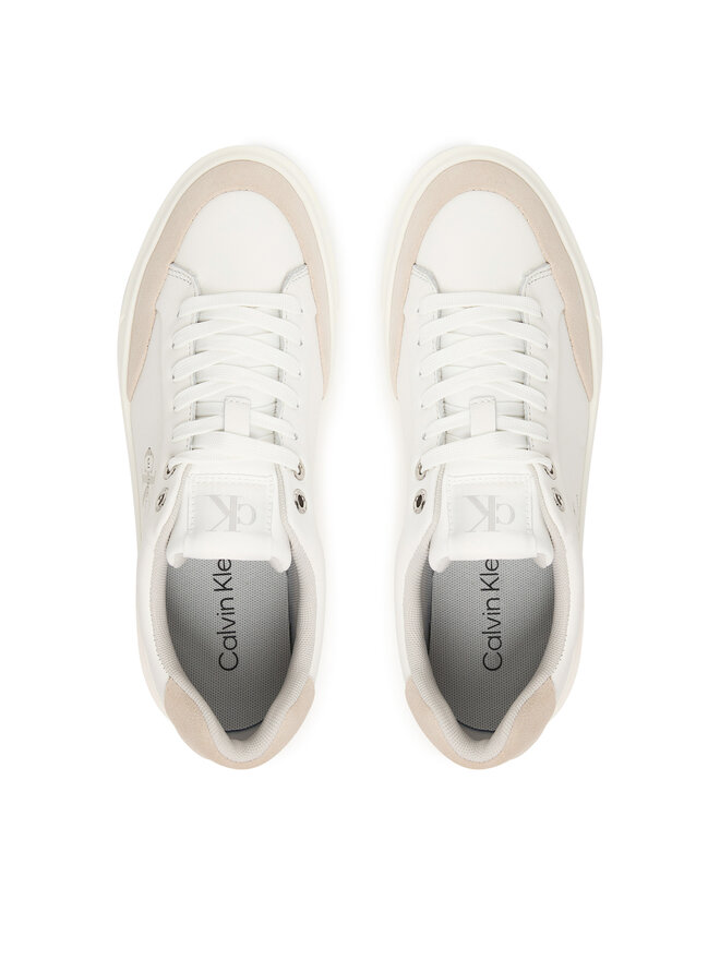 Calvin Klein Sneakers Calvin Klein Basket Cupsole Laceup Lth Mix YW0YW02023 Weiß