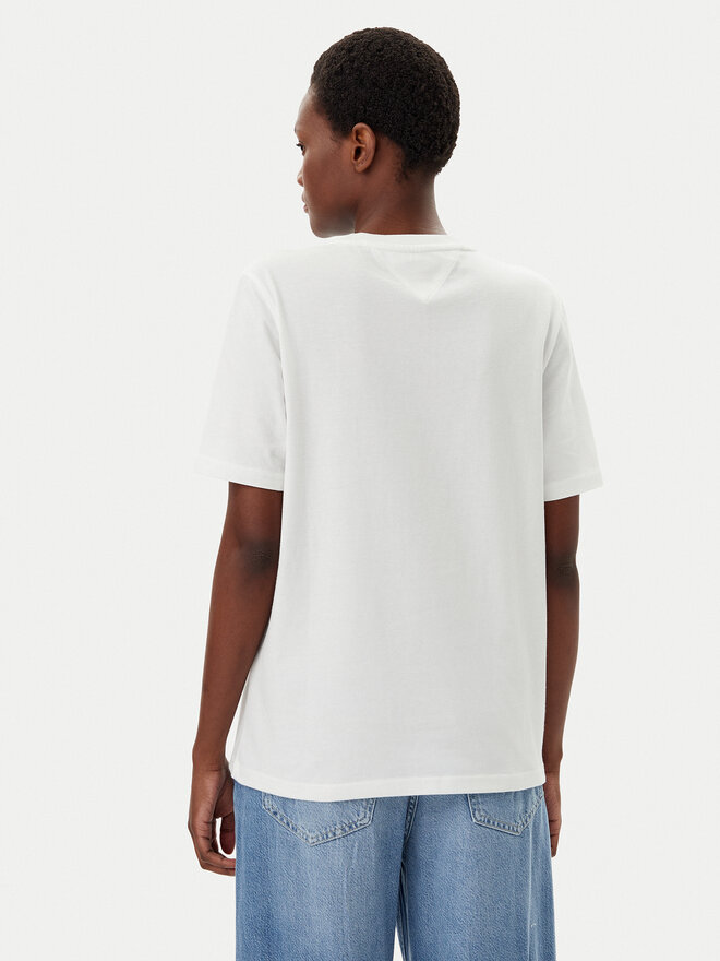 Tommy Jeans Tommy Jeans Camiseta Tonal Tropics DW0DW21343 Écru Relaxed Fit