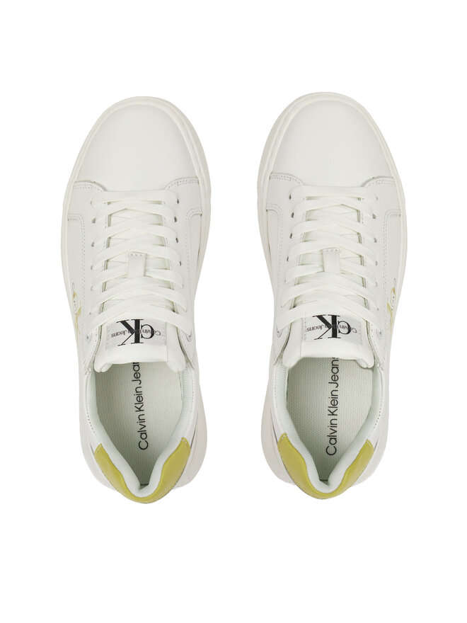 Calvin Klein Jeans Sneakersy Calvin Klein Jeans Chunky Cupsole Laceup Mon Lth YW0YW00823 Biały