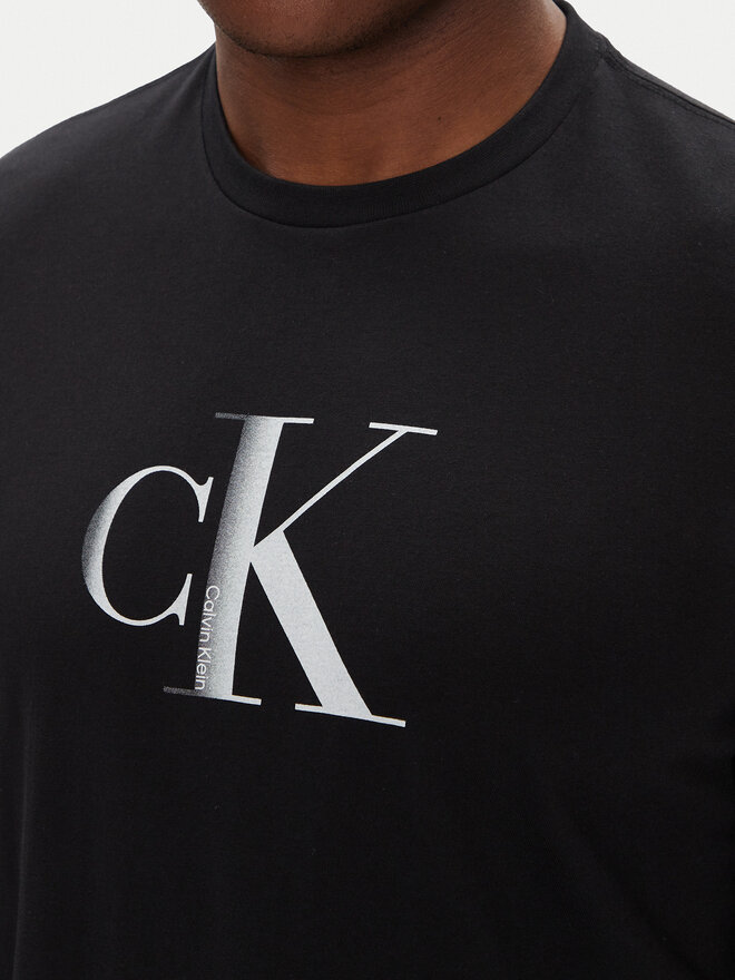 Calvin Klein Jeans Calvin Klein Jeans T-Shirt Center Monogram LV04RC857G Μαύρο Regular Fit