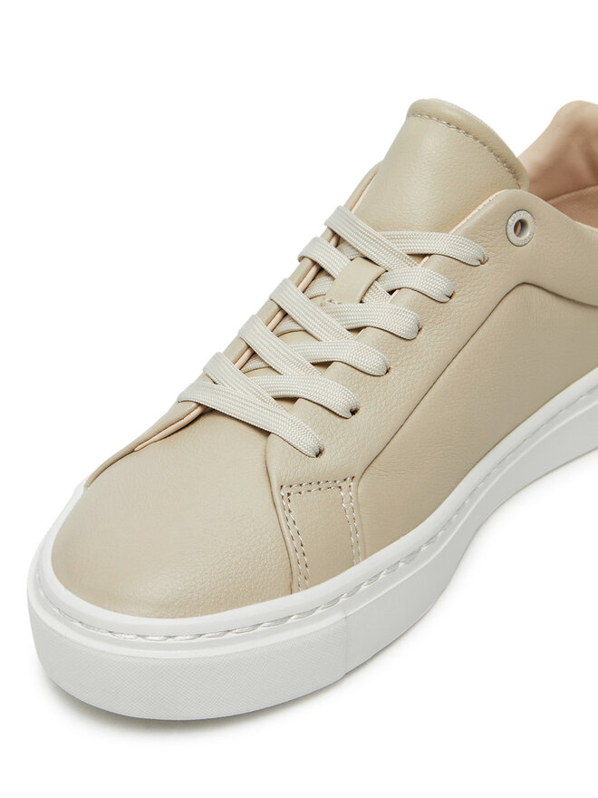Calvin Klein Αθλητικά Calvin Klein Cupsole Lace Up W/Ml HW0HW02288 Εκρού