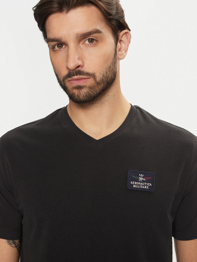 Aeronautica Militare Aeronautica Militare T-Shirt 242TS2333J662 Μαύρο Regular Fit